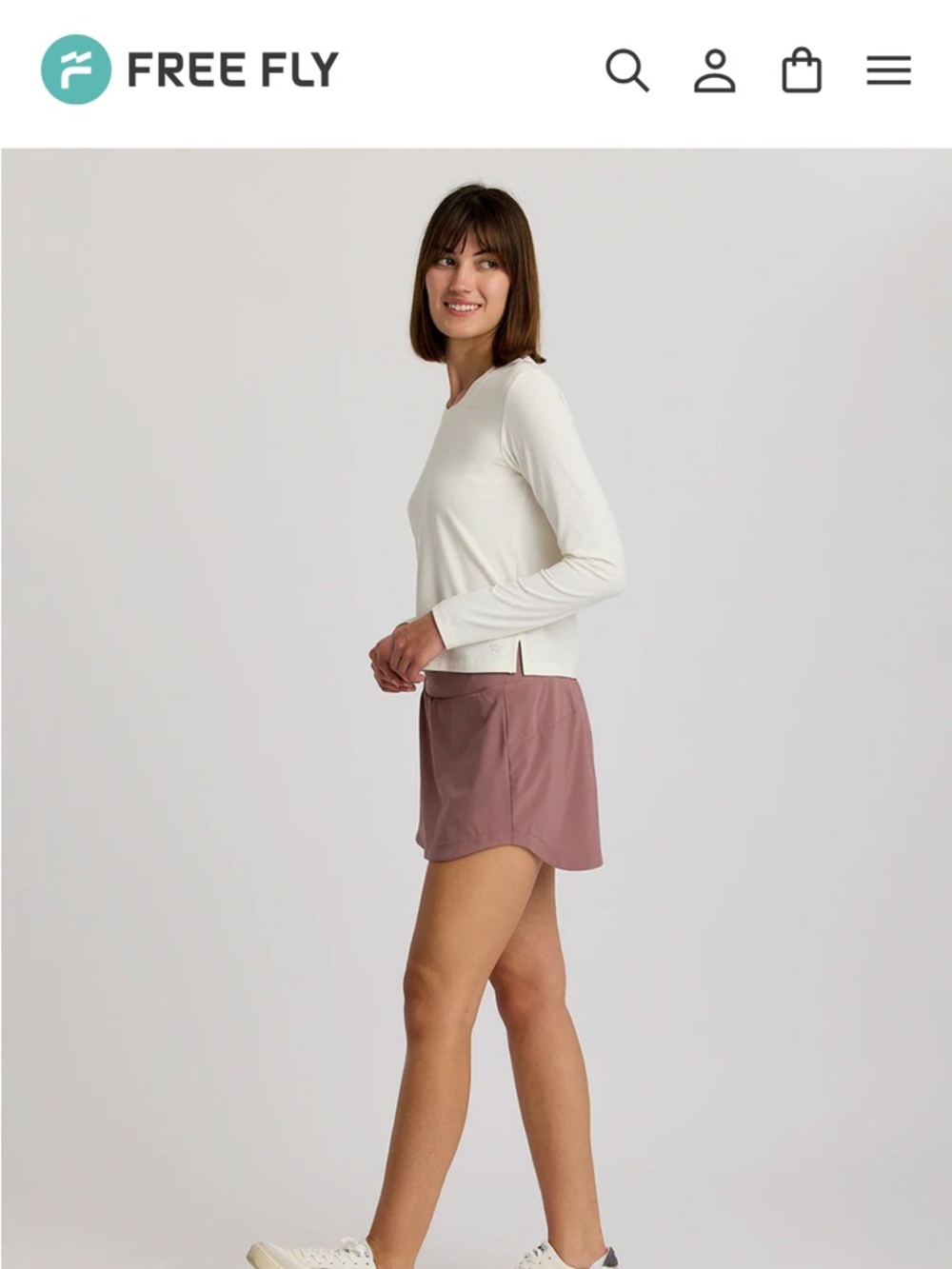 Free Fly Women’s Bamboo-Lined Active Breeze Skort 13” Fig color size medium NWT